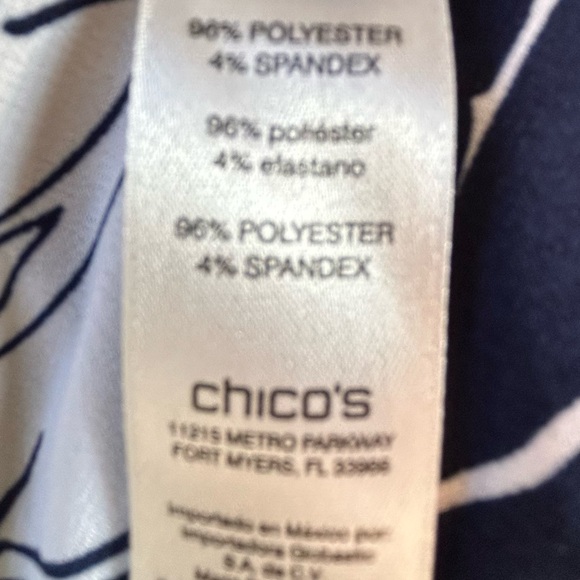 Chico’s Navy & White Tropical Palm Print Skirt size L - Picture 8 of 9